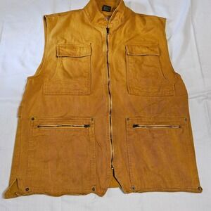 Vintage Boxy Robot Vest Mens Large Full Zip Hunting‎ Fishing Photography Utility